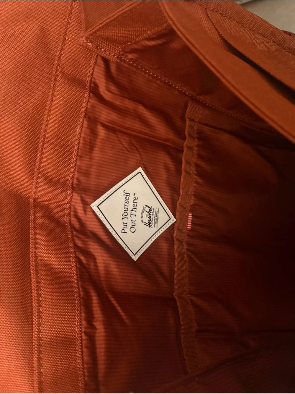 Herschel Supply Company Rust/burnt orange Canvas city Backpack with Brown Trim